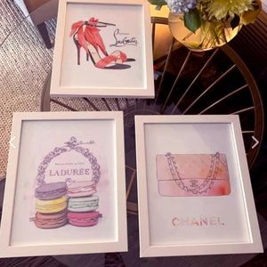 Set of 3 - Chanel , Laduree, Christian Louboutin
